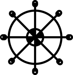 Dharma Chakra Contour Svg Vector, Free Vectors File